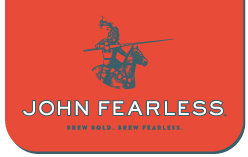 John Fearless logo - specialty hops to brew bold, brew fearless.